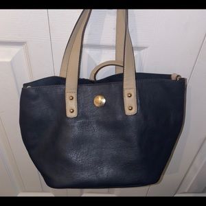 Charming Charlie tote and cosmetic bag.